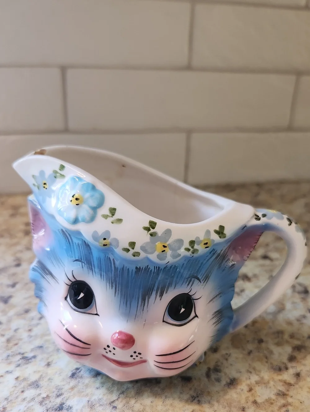 Vintage Collectible Miss Priss Cookie Jar, Tea Pot And Creamer